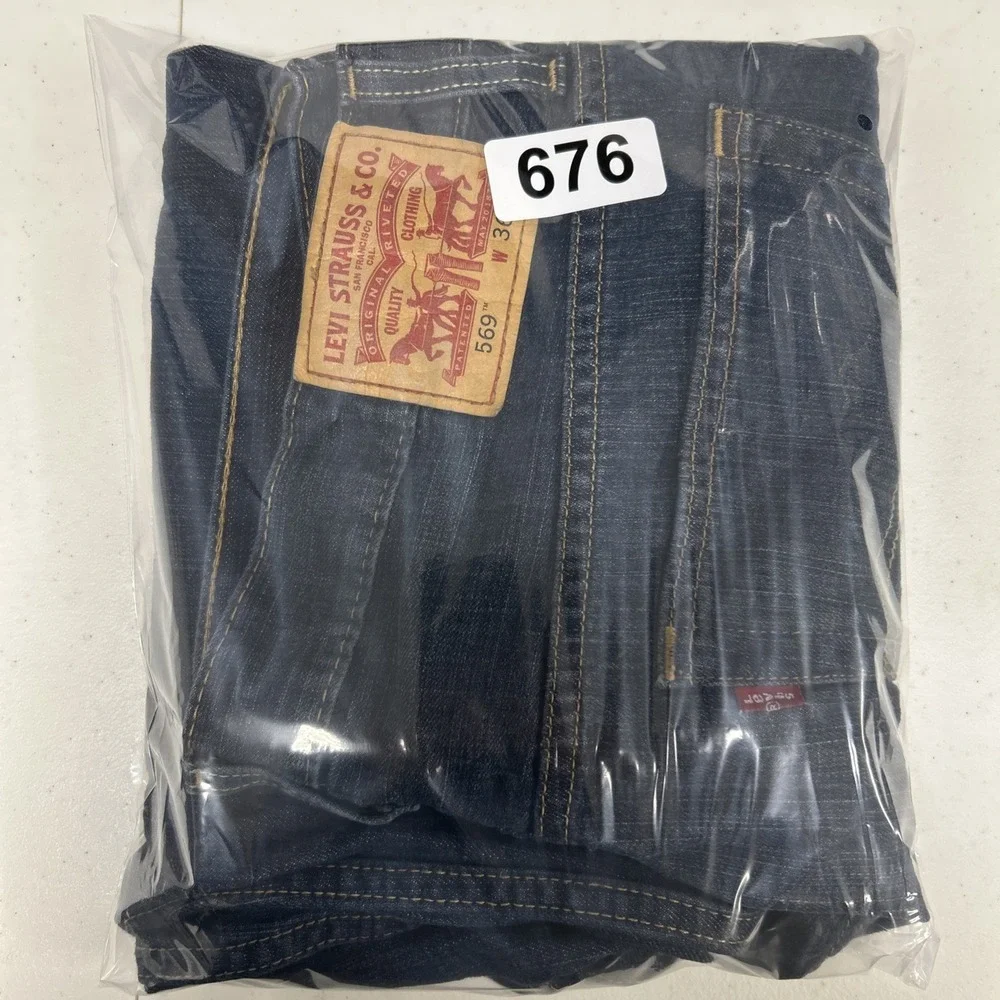 Levi's 569 Loose Straight Leg Authentic Jeans Mens 36x32 Blue Denim Medium Wash